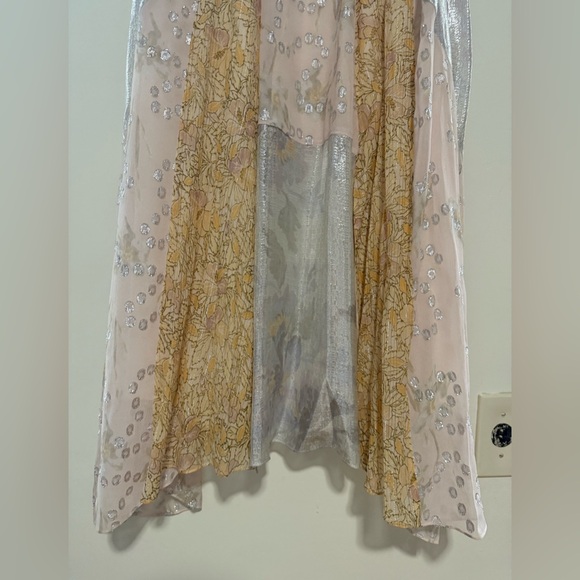 Rebecca Taylor Daffodil Sleeveless Shimmer Maxi Dress - Size 8 - Picture 7 of 10